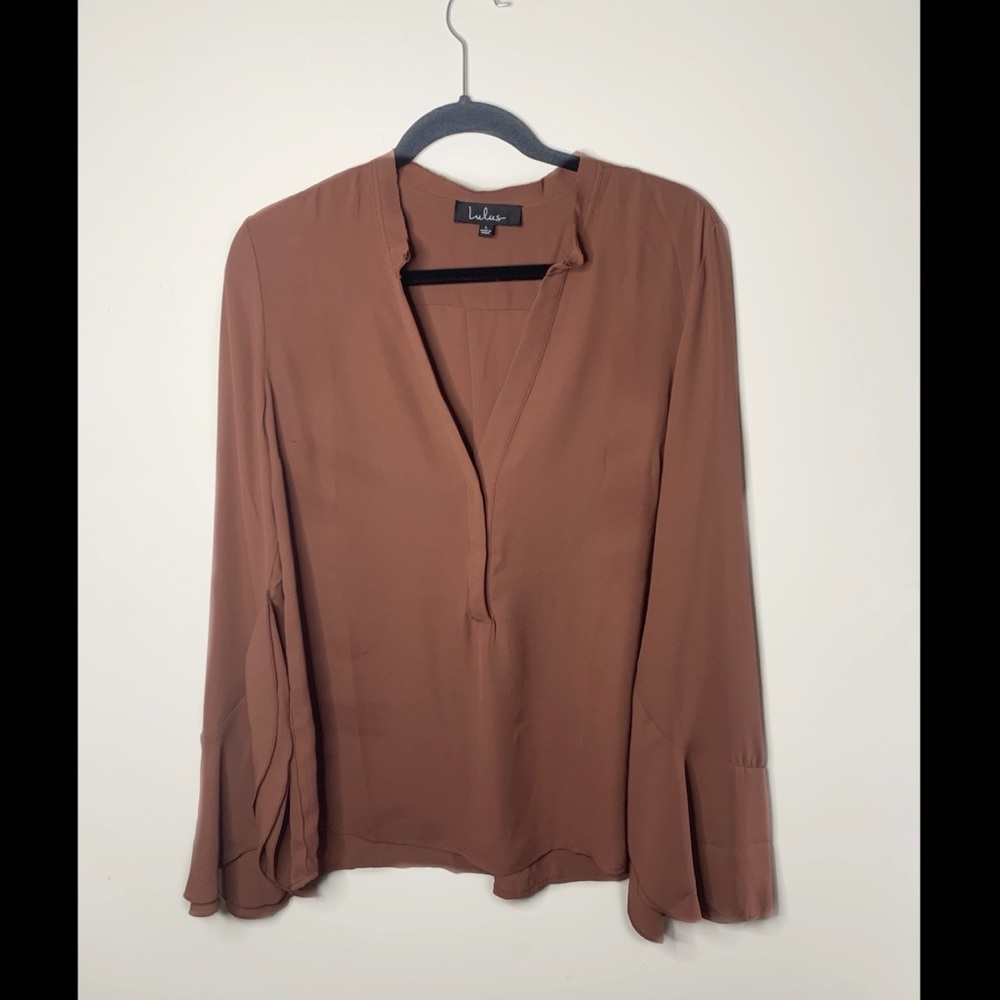 Lulu’s long sleeve burnt orange top